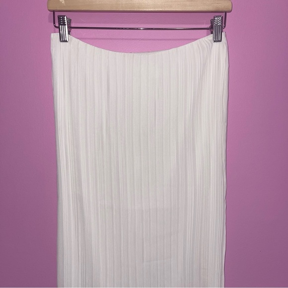 Sabo Penelope Skirt Women's Size Medium White Pleated High-Waisted Midi NWOT - Picture 4 of 13